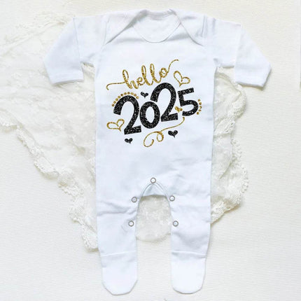 Boy Hello 2025 Long Baby Romper - Baby Romper - AYNIGIELL - Mad Fly Essentials