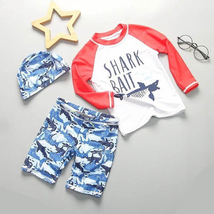 Boy Long Sleeve Dinosaur Swimwear Set - Swimwear Set - KLEINE KINDER - Mad Fly Essentials