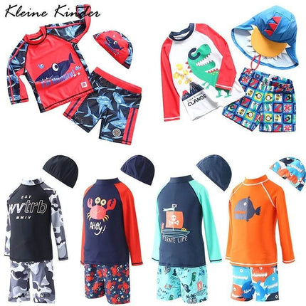 Boy Long Sleeve Dinosaur Swimwear Set - Swimwear Set - KLEINE KINDER - Mad Fly Essentials