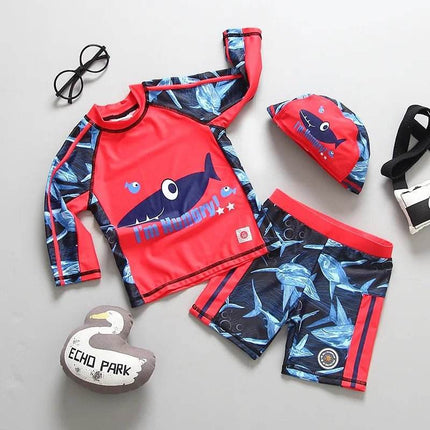 Boy Long Sleeve Dinosaur Swimwear Set - Swimwear Set - KLEINE KINDER - Mad Fly Essentials