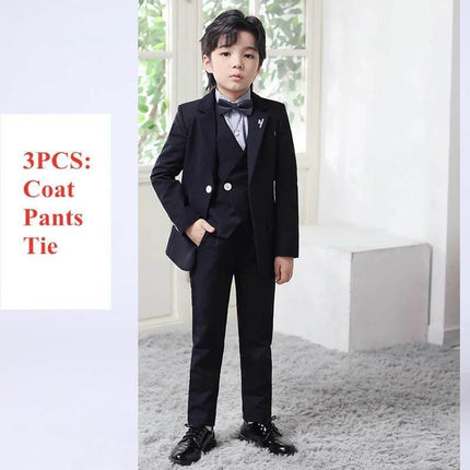 Boy Plaid Wedding Suit with Bowtie Set Gentleman Outfit - Gentleman Outfit - sumioon - Mad Fly Essentials