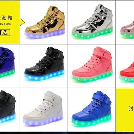 Boy Remote USB Luminous Sneakers Kids LED Shoes - Kids LED Shoes - CAPSELLA KIDS - Mad Fly Essentials
