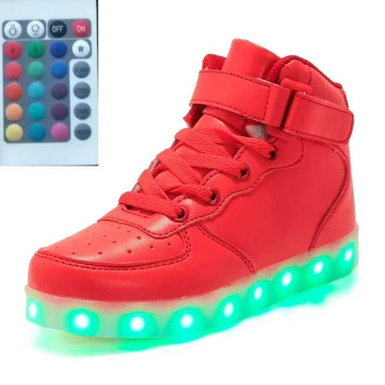 Boy Remote USB Luminous Sneakers Kids LED Shoes - Kids LED Shoes - CAPSELLA KIDS - Mad Fly Essentials