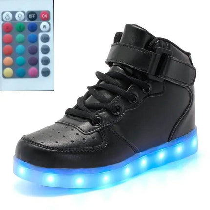Boy Remote USB Luminous Sneakers Kids LED Shoes - Kids LED Shoes - CAPSELLA KIDS - Mad Fly Essentials