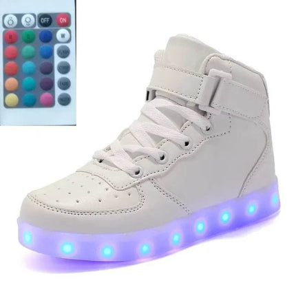 Boy Remote USB Luminous Sneakers Kids LED Shoes - Kids LED Shoes - CAPSELLA KIDS - Mad Fly Essentials