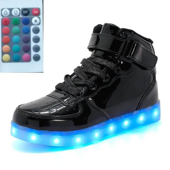 Boy Remote USB Luminous Sneakers Kids LED Shoes - Kids LED Shoes - CAPSELLA KIDS - Mad Fly Essentials