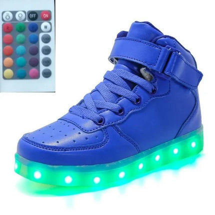 Boy Remote USB Luminous Sneakers Kids LED Shoes - Kids LED Shoes - CAPSELLA KIDS - Mad Fly Essentials