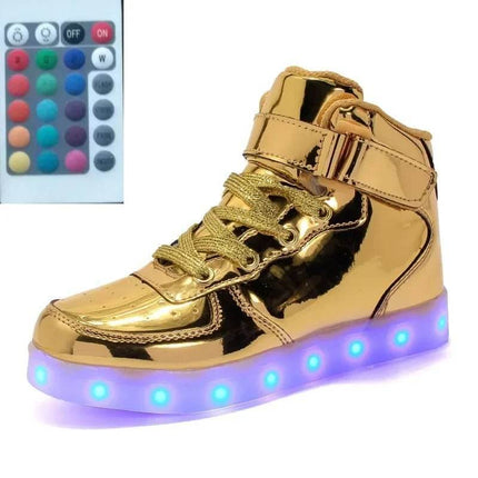 Boy Remote USB Luminous Sneakers Kids LED Shoes - Kids LED Shoes - CAPSELLA KIDS - Mad Fly Essentials