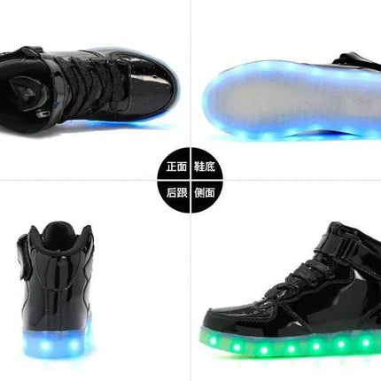 Boy Remote USB Luminous Sneakers Kids LED Shoes - Kids LED Shoes - CAPSELLA KIDS - Mad Fly Essentials