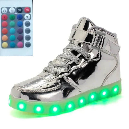 Boy Remote USB Luminous Sneakers Kids LED Shoes - Kids LED Shoes - CAPSELLA KIDS - Mad Fly Essentials