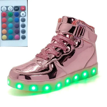 Boy Remote USB Luminous Sneakers Kids LED Shoes - Kids LED Shoes - CAPSELLA KIDS - Mad Fly Essentials