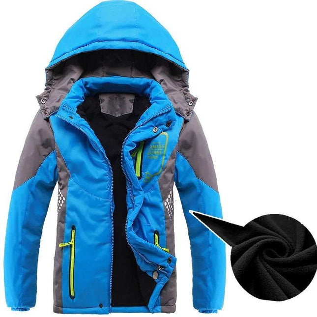 Boy Winter Blue Fleece Detachable Hood Jacket - Jacket - TOP&SKY KIDS - Mad Fly Essentials