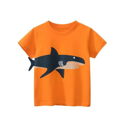 Boys 1 - 12T Cartoon Shark Animal Shirt - Shirt - 27kids - Mad Fly Essentials