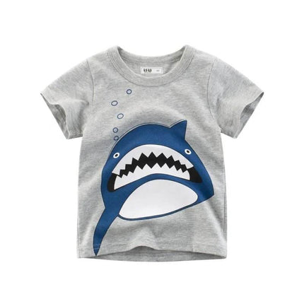 Boys 1 - 12T Cartoon Shark Animal Shirt - Shirt - 27kids - Mad Fly Essentials