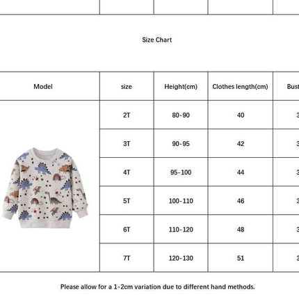 Boys Dinosaur Fashion 2 - 7T European Sweater - Sweater - jumping meters - Mad Fly Essentials