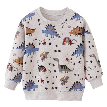 Boys Dinosaur Fashion 2 - 7T European Sweater - Sweater - jumping meters - Mad Fly Essentials
