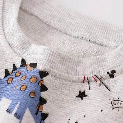 Boys Dinosaur Fashion 2 - 7T European Sweater - Sweater - jumping meters - Mad Fly Essentials