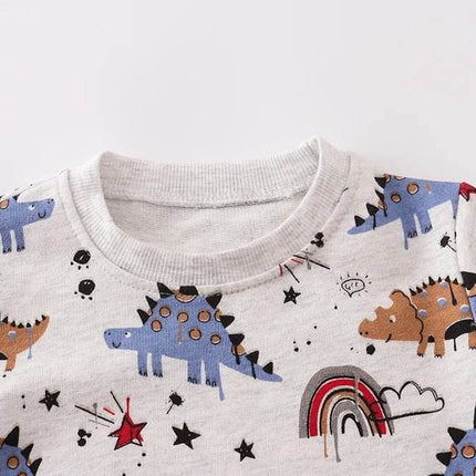 Boys Dinosaur Fashion 2 - 7T European Sweater - Sweater - jumping meters - Mad Fly Essentials