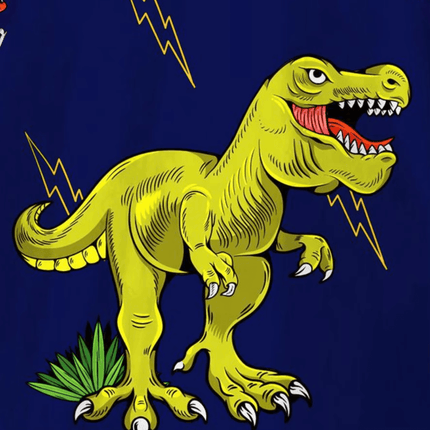 Boys Dinosaur Long - Sleeved Silk Pajama Set - Pajama Set - AiLe Rabbit - Mad Fly Essentials