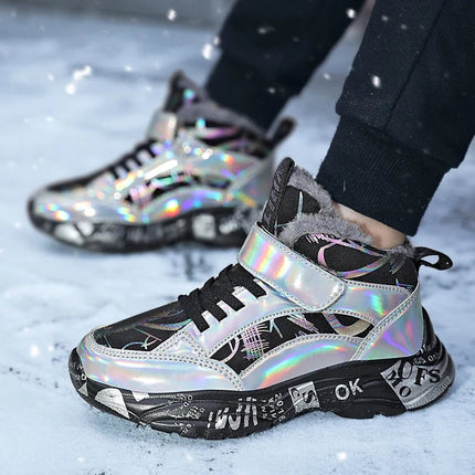 Boys Footwear Winter Kids Silver Casual Sneakers - Boys Footwear - lioraitiin - Mad Fly Essentials