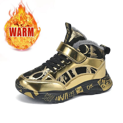 Boys Footwear Winter Kids Silver Casual Sneakers - Boys Footwear - lioraitiin - Mad Fly Essentials