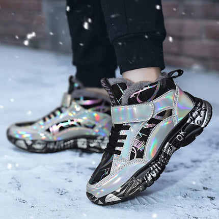 Boys Footwear Winter Kids Silver Casual Sneakers - Boys Footwear - lioraitiin - Mad Fly Essentials