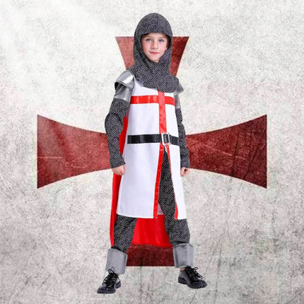 Boys Medieval Crusaders Knight Templar Set Costume - Costume - Cavalaria Costumes - Mad Fly Essentials
