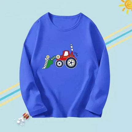 Boys 'Moms Little Monster' Long Cartoon Dinosaur Shirt - Shirt - Lolocee - Mad Fly Essentials