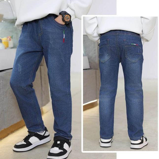 Boys Slim Casual Elastic Denim Jeans - Jeans - jumping meters - Mad Fly Essentials