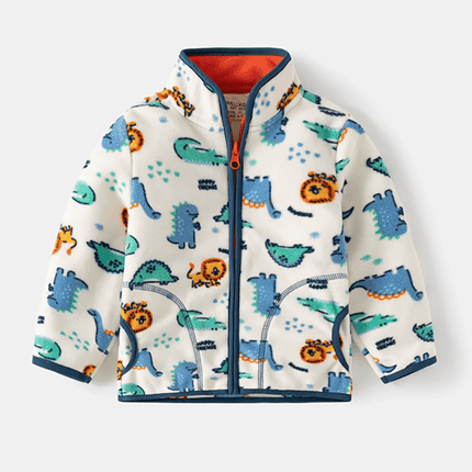 Boys Toddler Padded Dinosaur Cartoon Jacket - Jacket - Chivry - Mad Fly Essentials