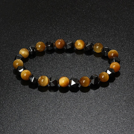 Bracelet Natural Tiger Eye Hematite Bracelets - Bracelet - HOBBORN - Mad Fly Essentials