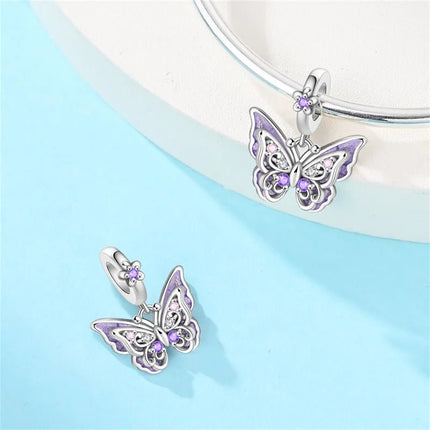 Bracelet Women Accessories Vintage Butterfly 925 Sterling Charm - Bracelet - Bamoer - Mad Fly Essentials