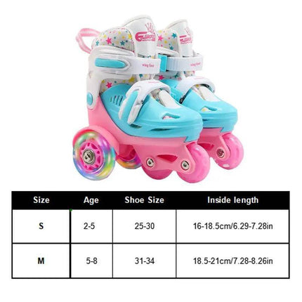Breathable Adjustable Inline Roller Skates Kids LED Shoes - Kids LED Shoes - KLEINE KINDER - Mad Fly Essentials