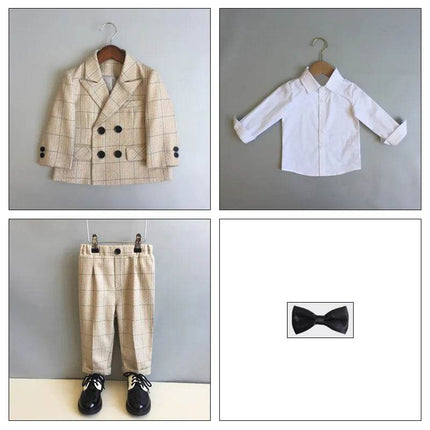 British Plaid Formal Boy Gentleman Set – Mad Fly Essentials