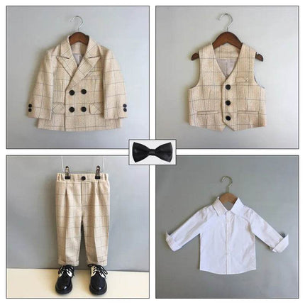 British Plaid Formal Boy Gentleman Set – Mad Fly Essentials
