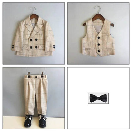 British Plaid Formal Boy Gentleman Set – Mad Fly Essentials