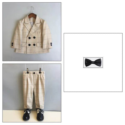 British Plaid Formal Boy Gentleman Set – Mad Fly Essentials