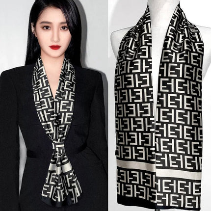 Business Attire Long Silk Women Plaid Scarf - Business Attire - SENAIFEI - Mad Fly Essentials