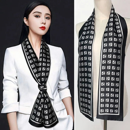 Business Attire Long Silk Women Plaid Scarf - Business Attire - SENAIFEI - Mad Fly Essentials