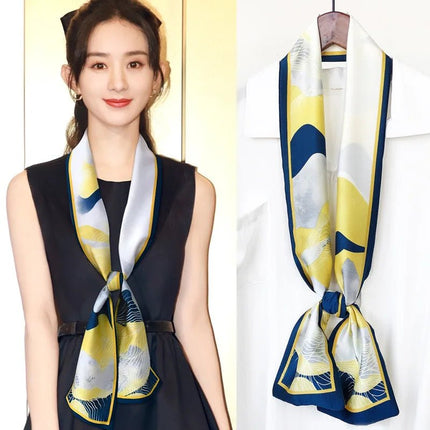 Business Attire Long Silk Women Plaid Scarf - Business Attire - SENAIFEI - Mad Fly Essentials