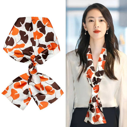 Business Attire Long Silk Women Plaid Scarf - Business Attire - SENAIFEI - Mad Fly Essentials