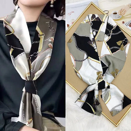 Business Attire Long Silk Women Plaid Scarf - Business Attire - SENAIFEI - Mad Fly Essentials
