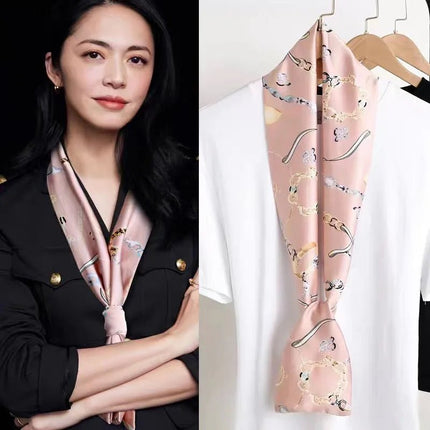 Business Attire Long Silk Women Plaid Scarf - Business Attire - SENAIFEI - Mad Fly Essentials
