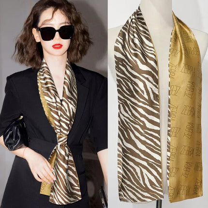 Business Attire Long Silk Women Plaid Scarf - Business Attire - SENAIFEI - Mad Fly Essentials