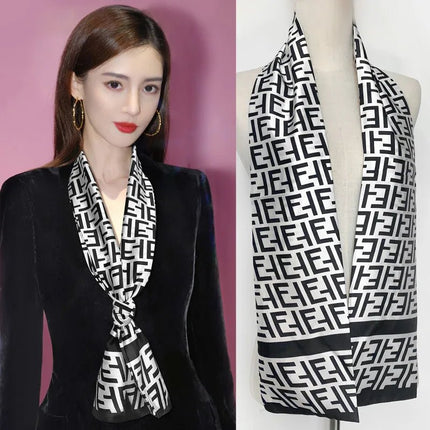 Business Attire Long Silk Women Plaid Scarf - Business Attire - SENAIFEI - Mad Fly Essentials