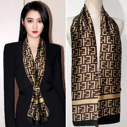 Business Attire Long Silk Women Plaid Scarf - Business Attire - SENAIFEI - Mad Fly Essentials