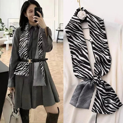 Business Attire Long Silk Women Plaid Scarf - Business Attire - SENAIFEI - Mad Fly Essentials