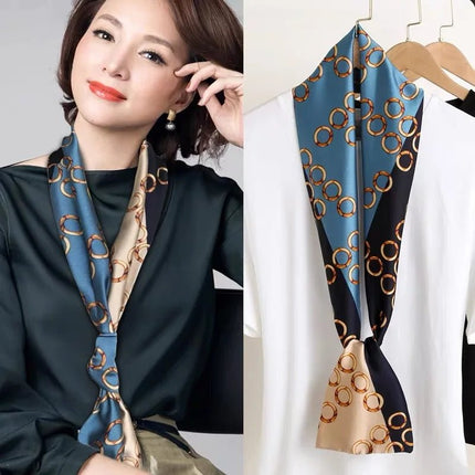 Business Attire Long Silk Women Plaid Scarf - Business Attire - SENAIFEI - Mad Fly Essentials