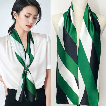 Business Attire Long Silk Women Plaid Scarf - Business Attire - SENAIFEI - Mad Fly Essentials