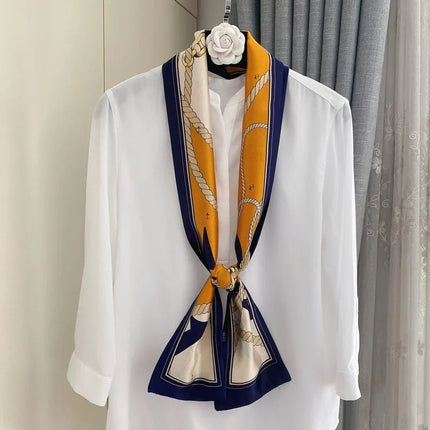 Business Attire Long Silk Women Plaid Scarf - Business Attire - SENAIFEI - Mad Fly Essentials